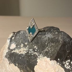 Vintage art deco stainless steel ring